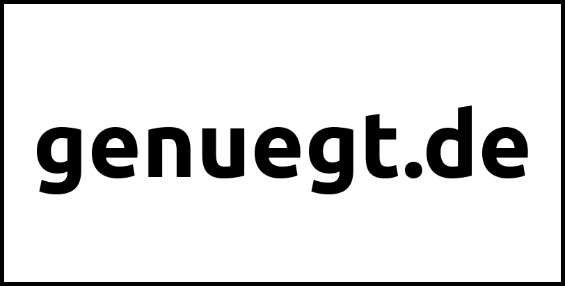 genuegt.de