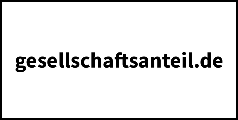 gesellschaftsanteil.de