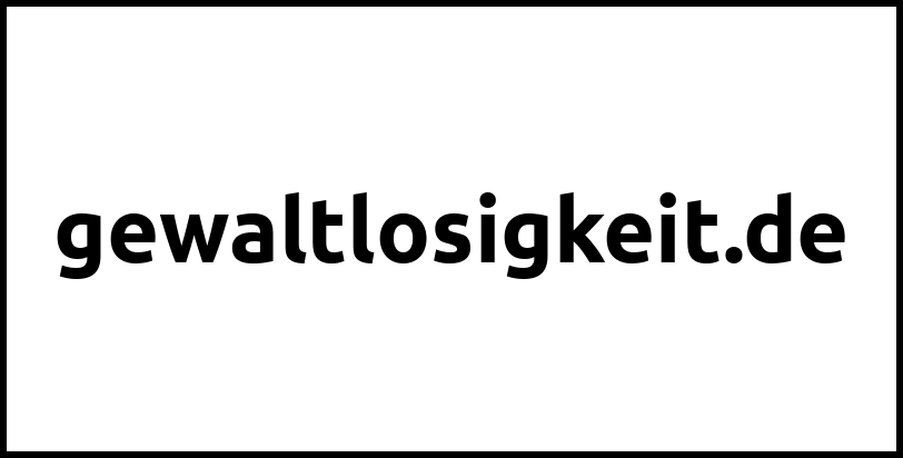 gewaltlosigkeit.de