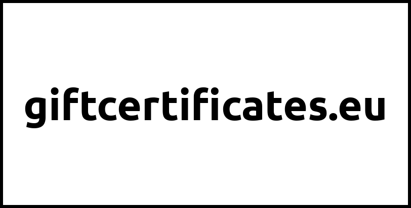 giftcertificates.eu