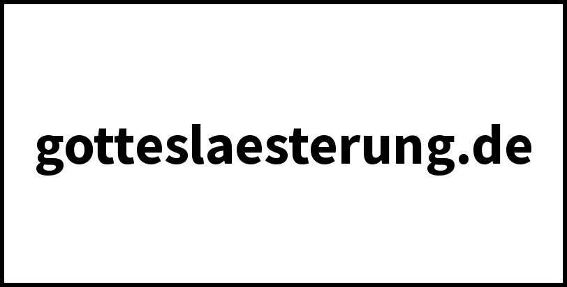 gotteslaesterung.de