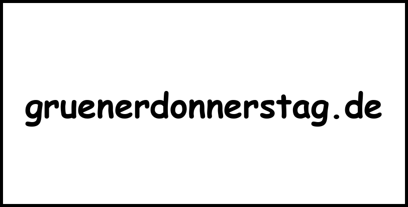 gruenerdonnerstag.de