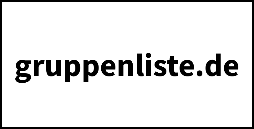gruppenliste.de