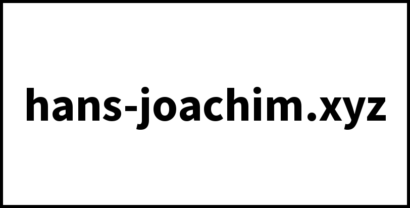 hans-joachim.xyz