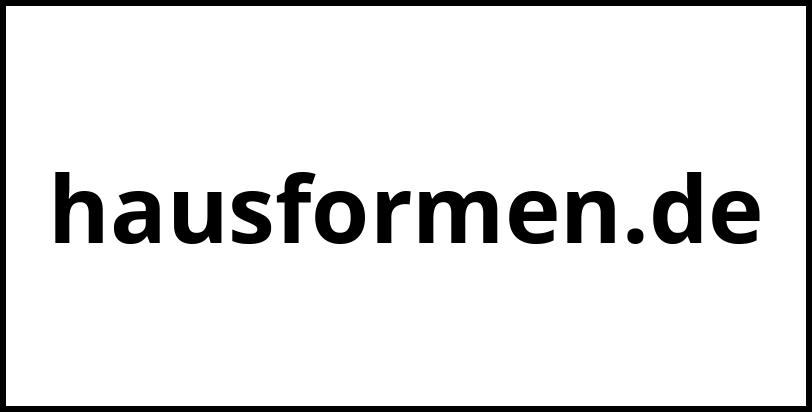 hausformen.de