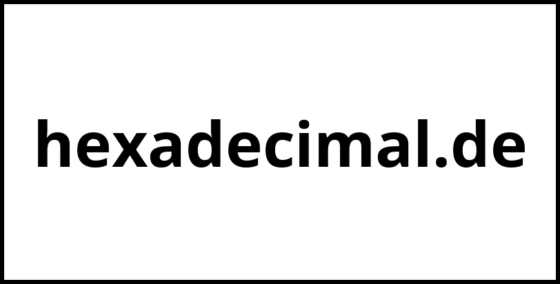 hexadecimal.de