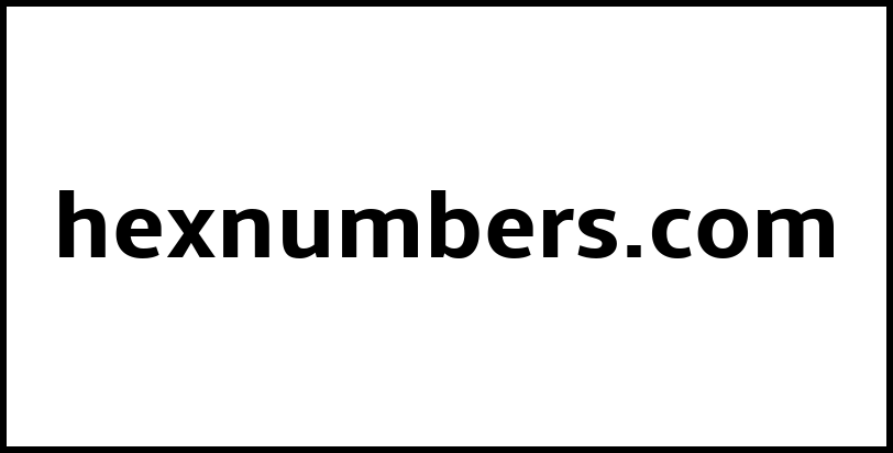 hexnumbers.com