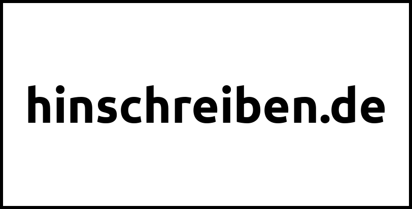 hinschreiben.de