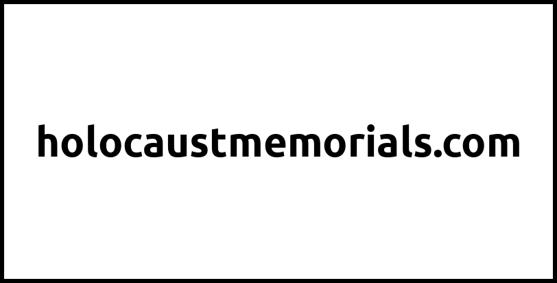 holocaustmemorials.com