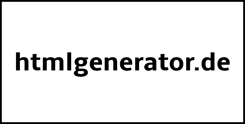 htmlgenerator.de