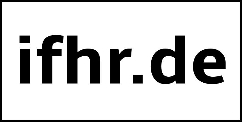 ifhr.de