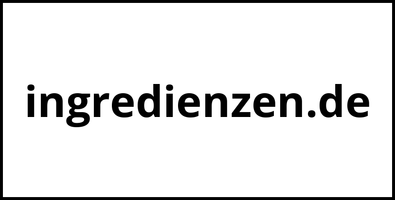 ingredienzen.de