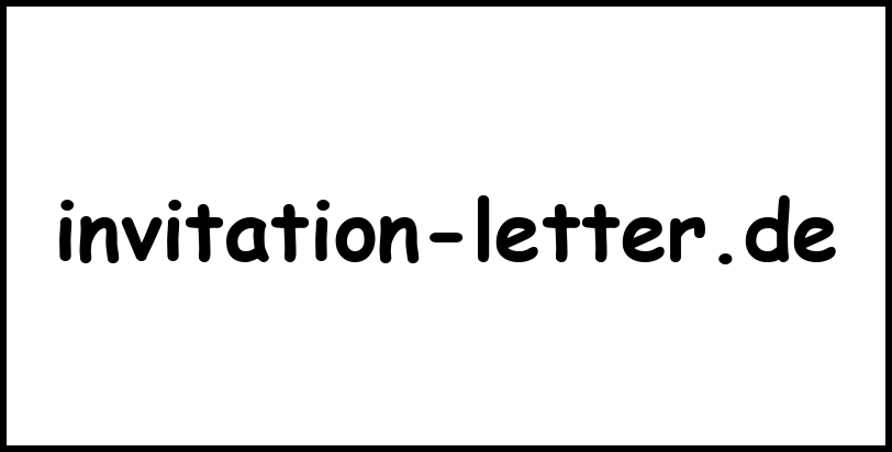 invitation-letter.de