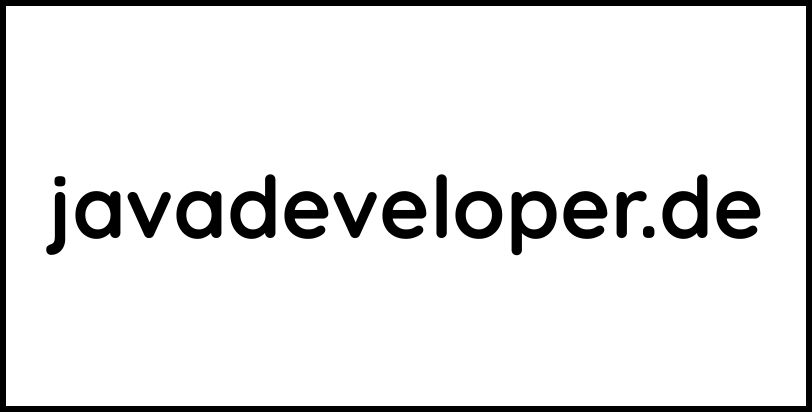 javadeveloper.de