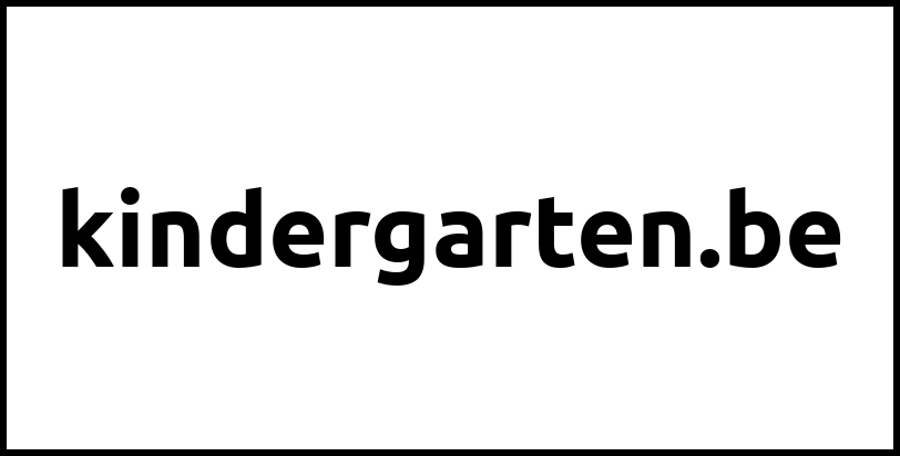 kindergarten.be