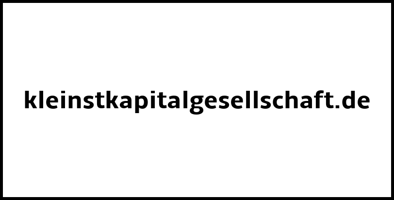 kleinstkapitalgesellschaft.de