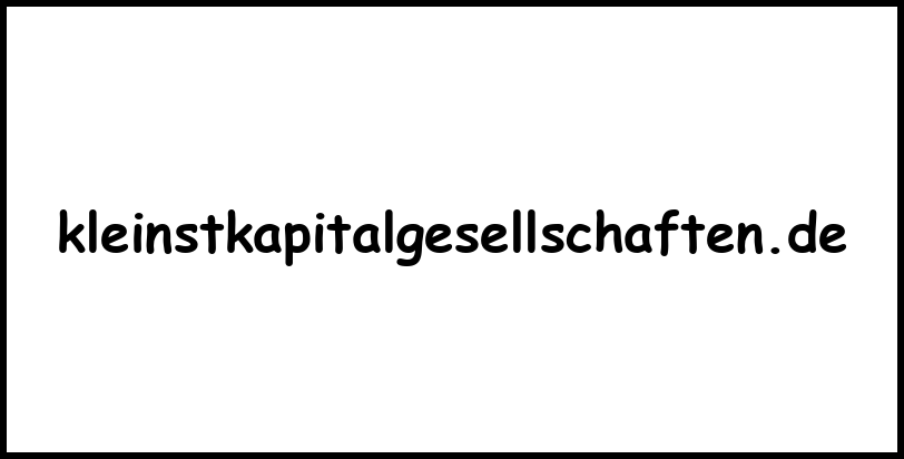 kleinstkapitalgesellschaften.de