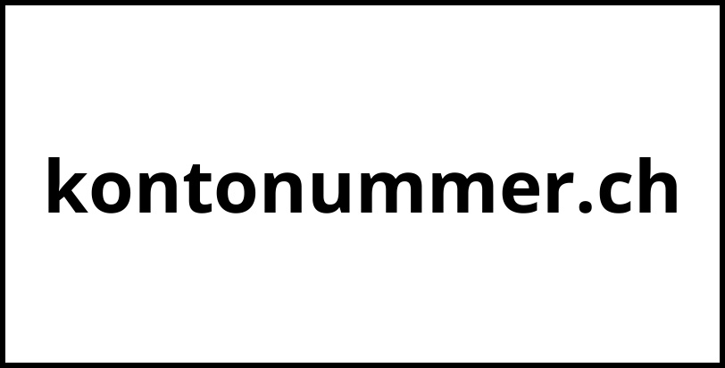 kontonummer.ch