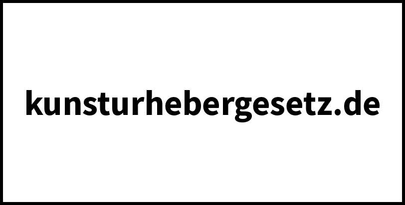 kunsturhebergesetz.de