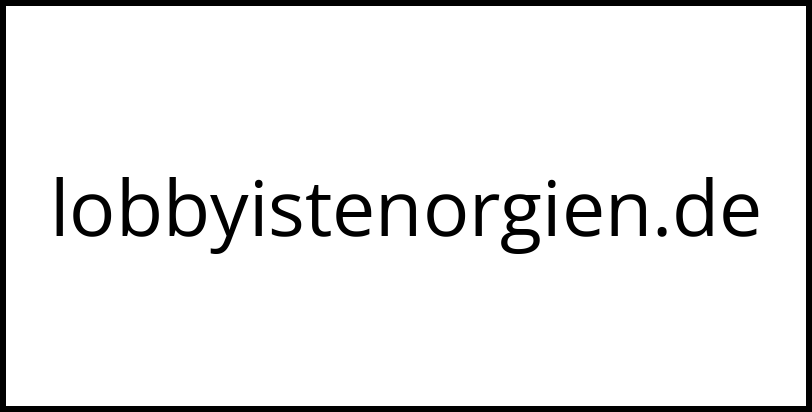 lobbyistenorgien.de