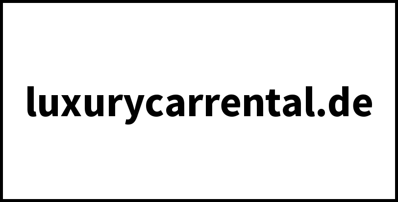 luxurycarrental.de