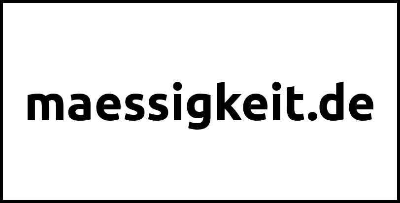 maessigkeit.de