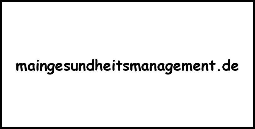 maingesundheitsmanagement.de