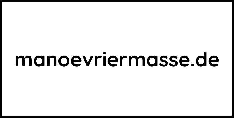 manoevriermasse.de