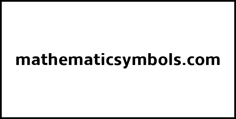 mathematicsymbols.com