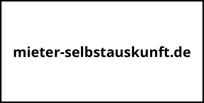 mieter-selbstauskunft.de