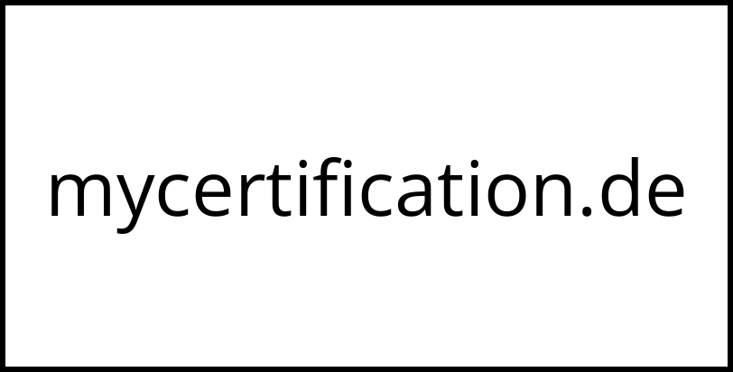 mycertification.de