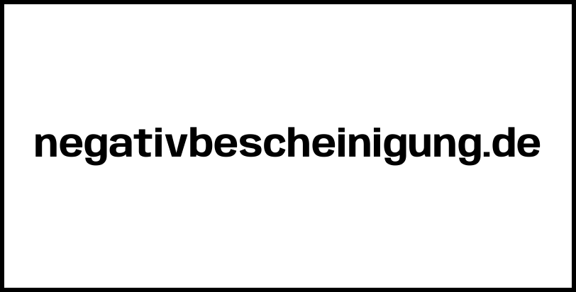 negativbescheinigung.de