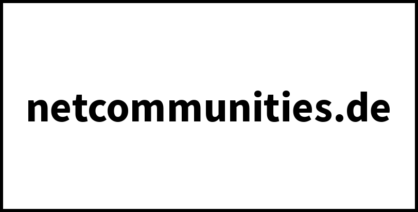 netcommunities.de