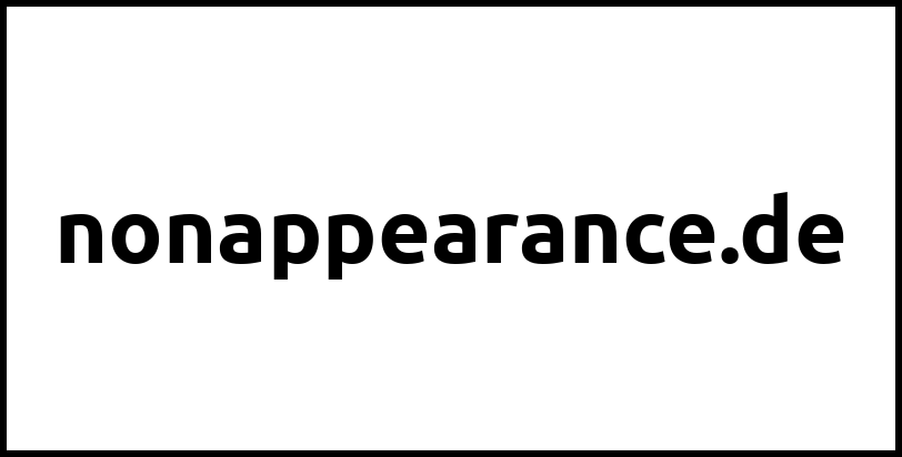 nonappearance.de