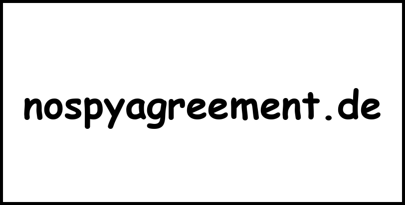 nospyagreement.de