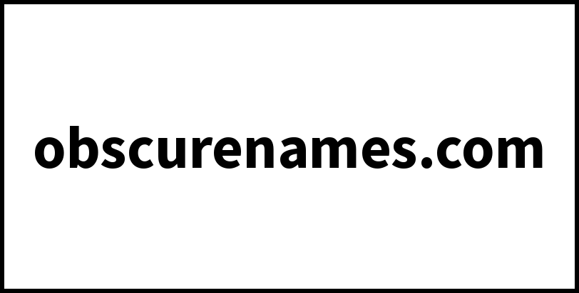 obscurenames.com