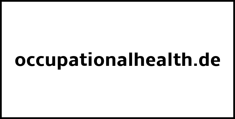 occupationalhealth.de