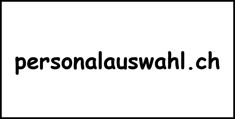 personalauswahl.ch