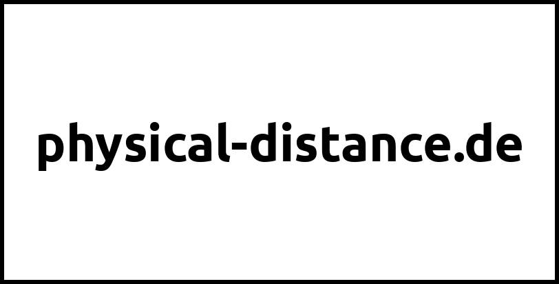 physical-distance.de