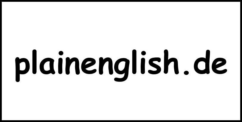 plainenglish.de