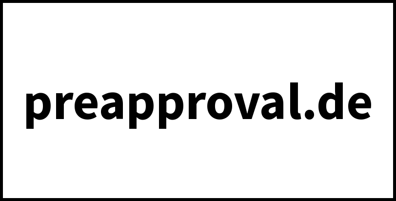 preapproval.de