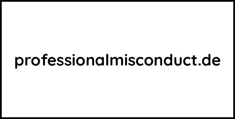 professionalmisconduct.de