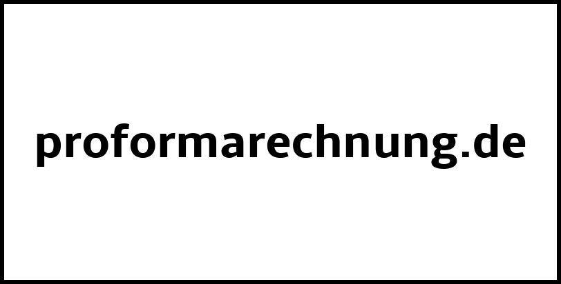 proformarechnung.de