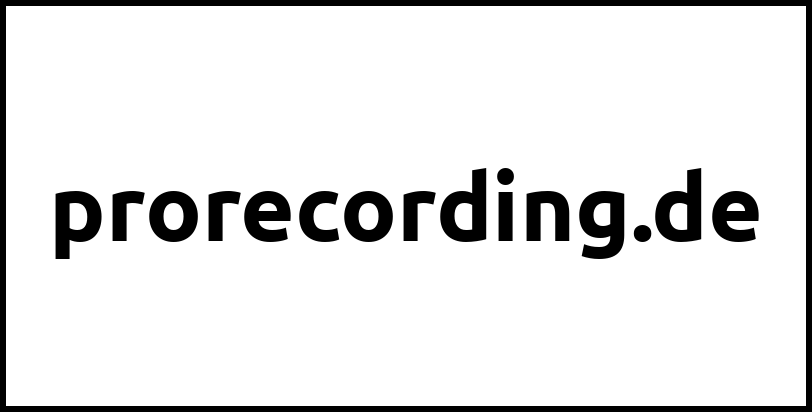 prorecording.de