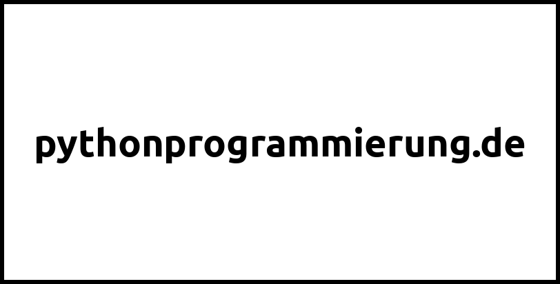 pythonprogrammierung.de