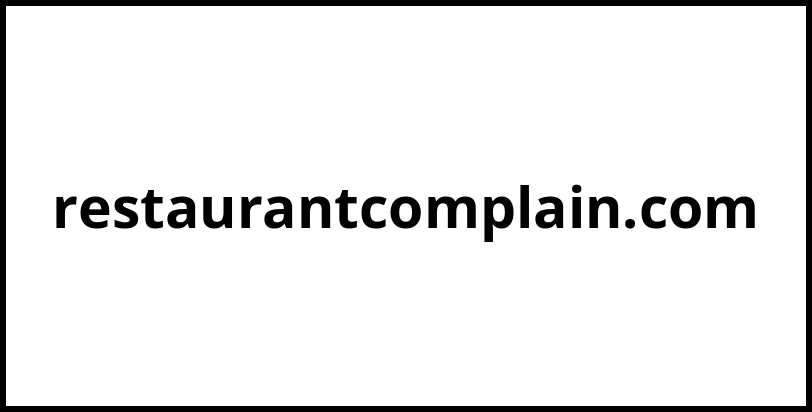 restaurantcomplain.com