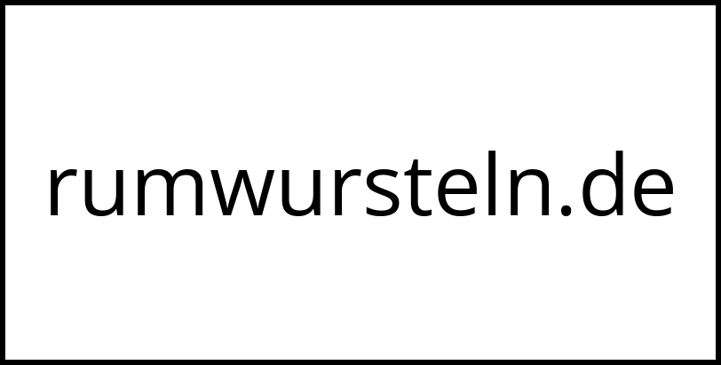 rumwursteln.de