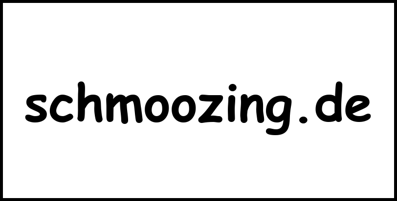 schmoozing.de