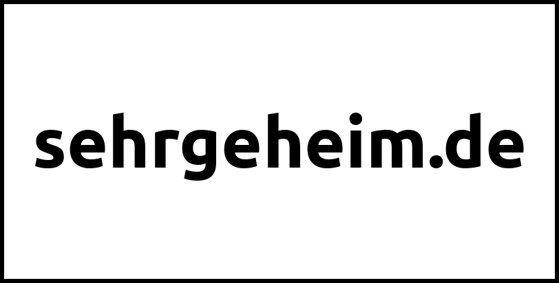 sehrgeheim.de