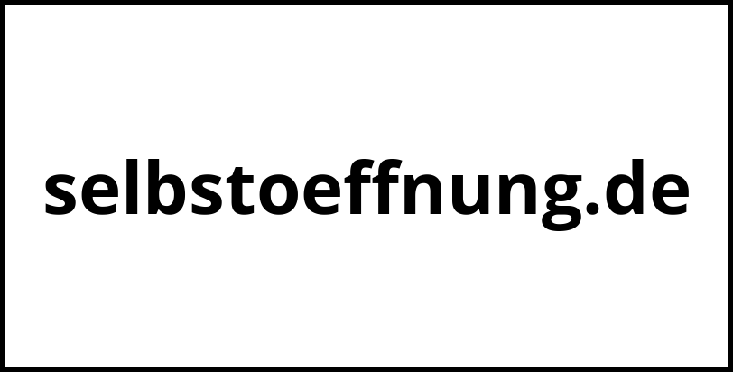 selbstoeffnung.de